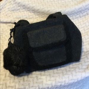 Fiorucci Black felt purse